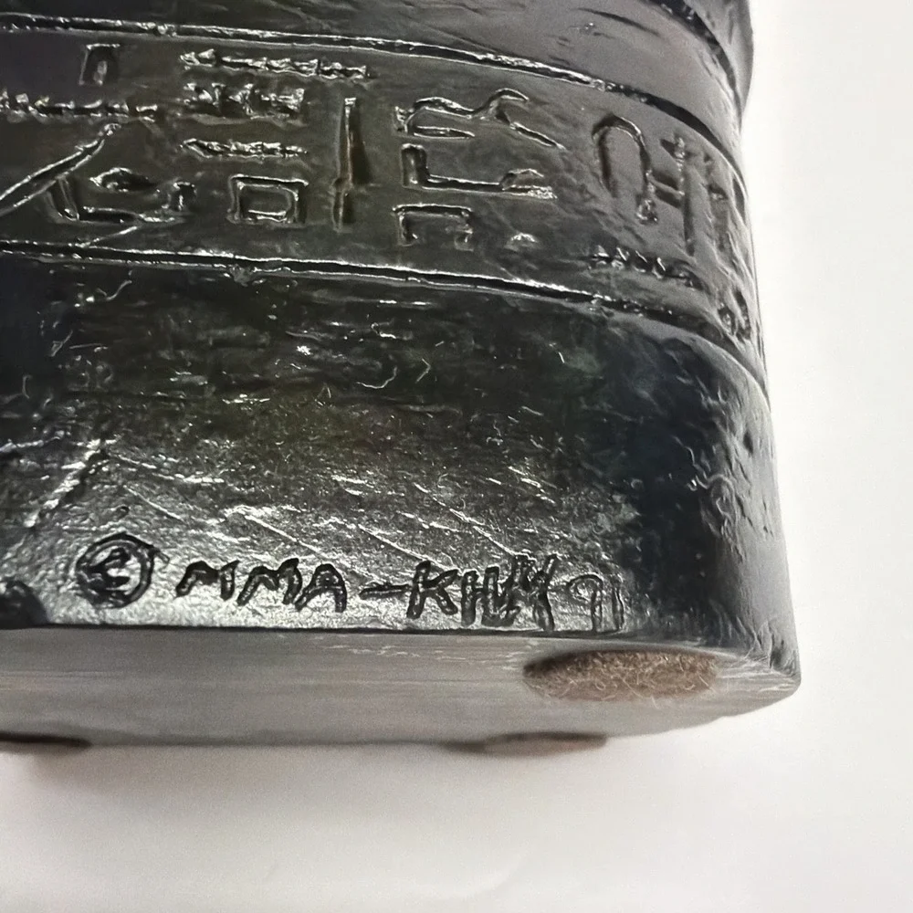 Vintage MMA Museum Repro Egyptian Ancient Ram's Head Seal Desk Paper Weight